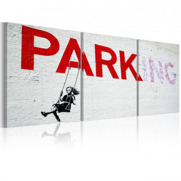 Tablou - Girl on a swing (Banksy) - Img 1