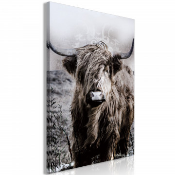 Tablou - Highland Cow in Sepia - Img 1