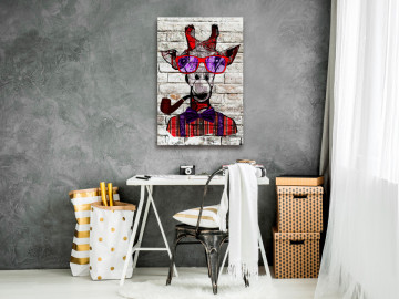 Tablou - Hipster Giraffe (1 Part) Vertical - Img 2