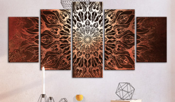 Tablou - Hypnosis (5 Parts) Orange Wide - Img 2