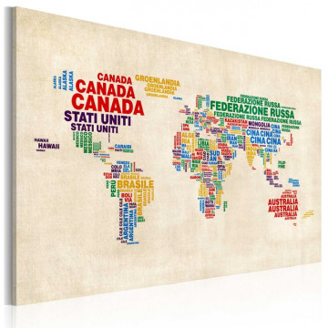 Tablou - Italian names of countries in vivid colors - Img 1