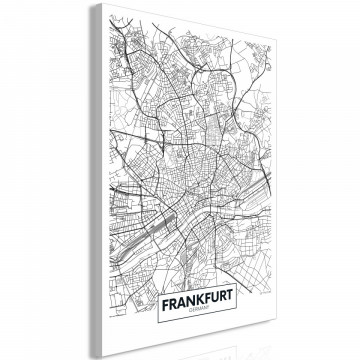 Tablou - Map of Frankfurt (1 Part) Vertical - Img 1