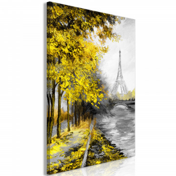 Tablou - Paris Channel (1 Part) Vertical Yellow - Img 1
