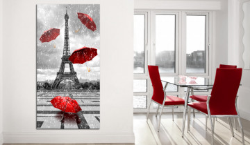 Tablou - Paris: Red Umbrellas - Img 2
