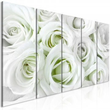 Tablou - Satin Rose (5 Parts) Narrow Green - Img 1