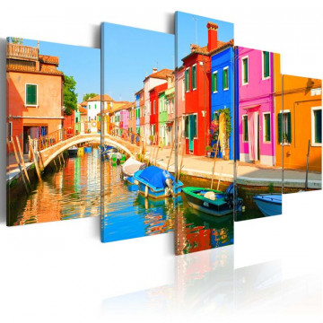 Tablou - Waterfront in rainbow colors - Img 1