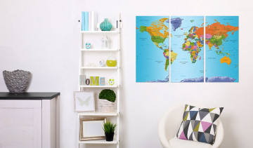 Tablou - World Map: Colourful Note - Img 4