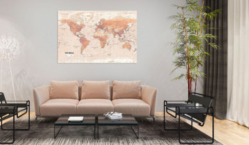 Tablou - World Map: Orange World - Img 4