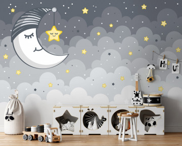 Fototapet copii - Luna somnoroasa 3