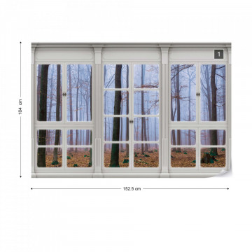 3D Door View Misty Forest Photo Wallpaper Wall Mural - Img 10