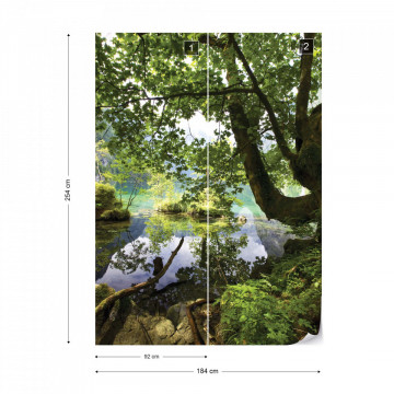 Forest Trees Lake Photo Wallpaper Wall Mural - Img 7