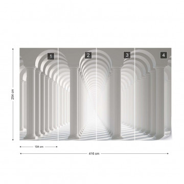 Fototapet - 3D Columns Optical Illusion - Img 4