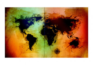 Fototapet - Black continents, colorful oceans... - Img 2