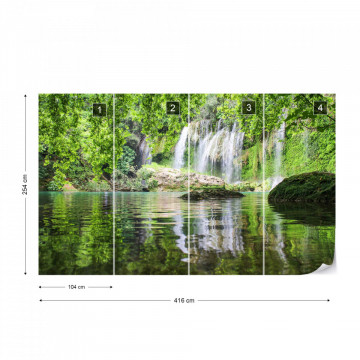 Fototapet - Cascadă în Pădure - Img 16