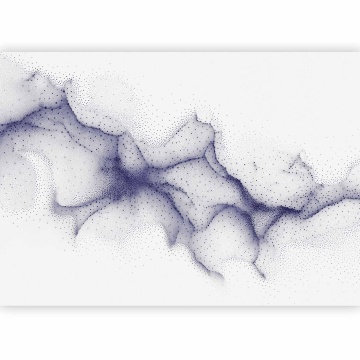 Fototapet - Cosmic dots - a subtle abstraction of dark blue dots on a white background - Img 3
