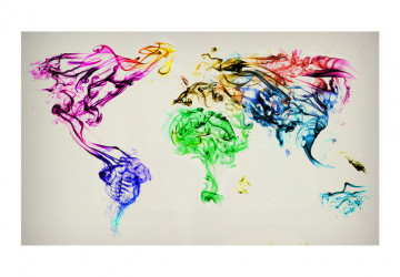 Fototapet - Dancing smoke trails - Img 2