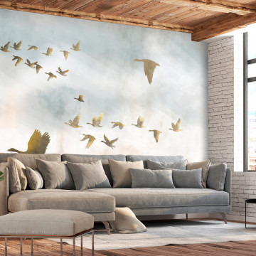 Fototapet - Golden Geese - Img 1