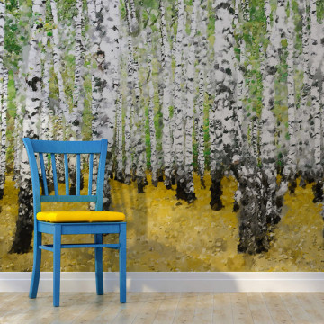 Fototapet - In birch grove... - Img 1