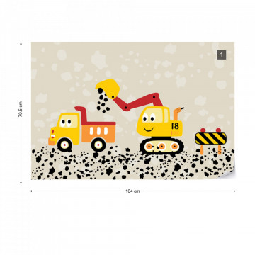 Fototapet - Muncind cu Lorry & Digger 12