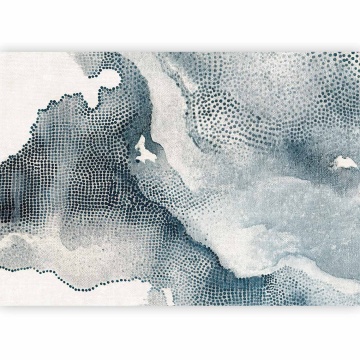Fototapet - Nautical lines - subtle dot patterns in shades of blue - Img 3