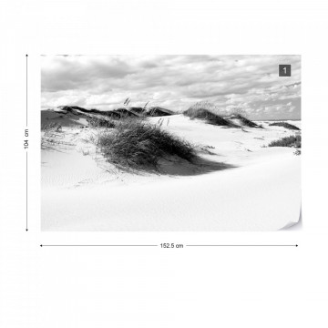 Fototapet - Peisaj cu Dune de Nisip – Alb-Negru - Img 13