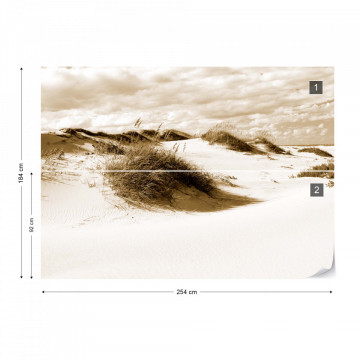Fototapet - Peisaj cu Dune de Nisip – Sepia - Img 5