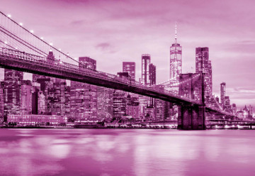 Fototapet - Podul Brooklyn NYC – Violet - Img 7