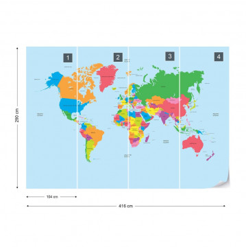 Fototapet Political World Map - Img 3