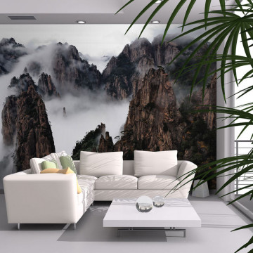 Fototapet - Sea of clouds in Huangshan Mountain, China - Img 1