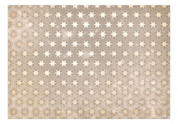 Fototapet - Soare aurit - model oriental cu model regulat pe beton - Img 2