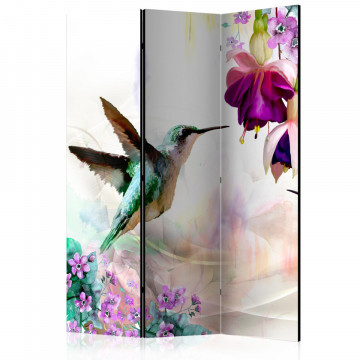 Paravan - Hummingbirds and Flowers [Room Dividers] - Img 1