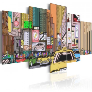 Tablou - A drawing of a city - Img 1