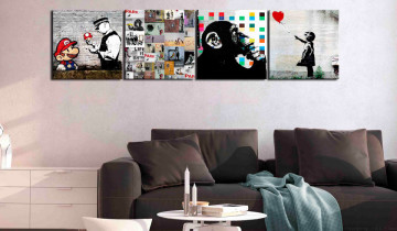 Tablou - Banksy Collage (4 Parts) - Img 2