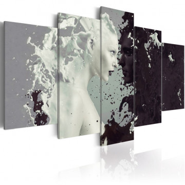 Tablou - Black or white? - 5 pieces - Img 1