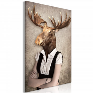 Tablou - Brainy Moose (1 Part) Vertical - Img 1