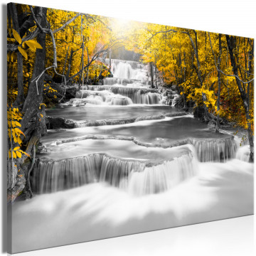 Tablou - Cascade of Thoughts (1 Part) Wide Yellow - Img 1