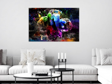 Tablou - Colorful Elephants (1 Part) Wide - Img 2