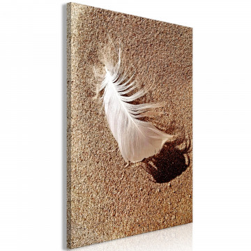 Tablou - Feather on the Sand (1 Part) Vertical - Img 1