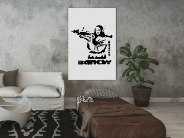 Tablou - Mona Lisa with a Bazooka (1 Part) Vertical - Img 1