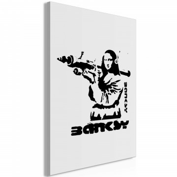 Tablou - Mona Lisa with a Bazooka (1 Part) Vertical - Img 2