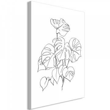Tablou - Monochrome Monstera (1 Part) Vertical - Img 2