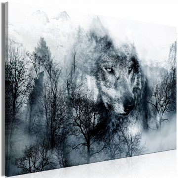 Tablou - Mountain Predator (1 Part) Wide Black and White - Img 1