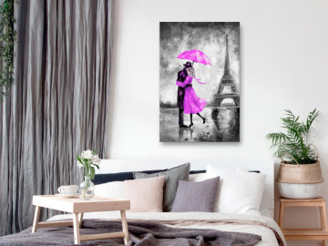Tablou - Paris Fog (1 Part) Vertical Pink - Img 2