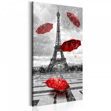 Tablou - Paris: Red Umbrellas - Img 1