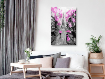 Tablou - Paris Rendez-Vous (1 Part) Vertical Pink - Img 2