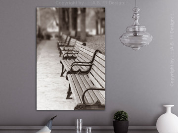 Tablou - Park Benches (1 Part) Vertical - Img 2