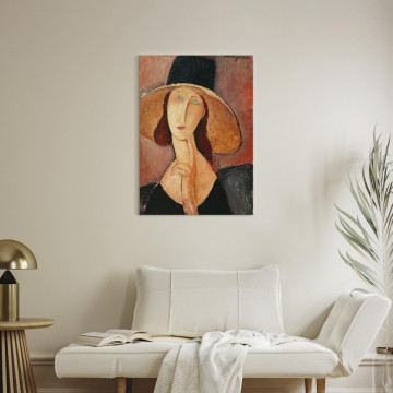 Tablou - Portrait of Jeanne Hebuterne in a Large Hat - Img 2