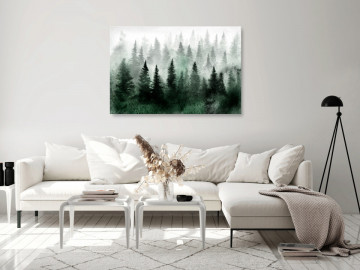 Tablou - Scandinavian Foggy Forest (1 Part) Wide - Img 2