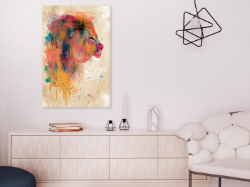 Tablou - Watercolor Lion (1 Part) Vertical - Img 2