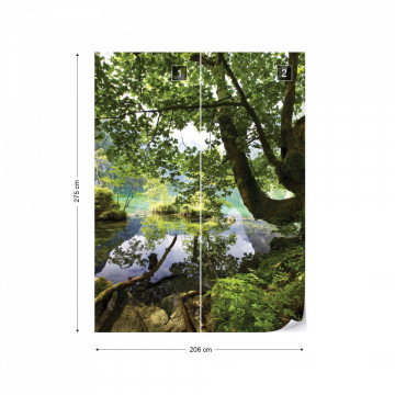 Forest Trees Lake Photo Wallpaper Wall Mural - Img 12